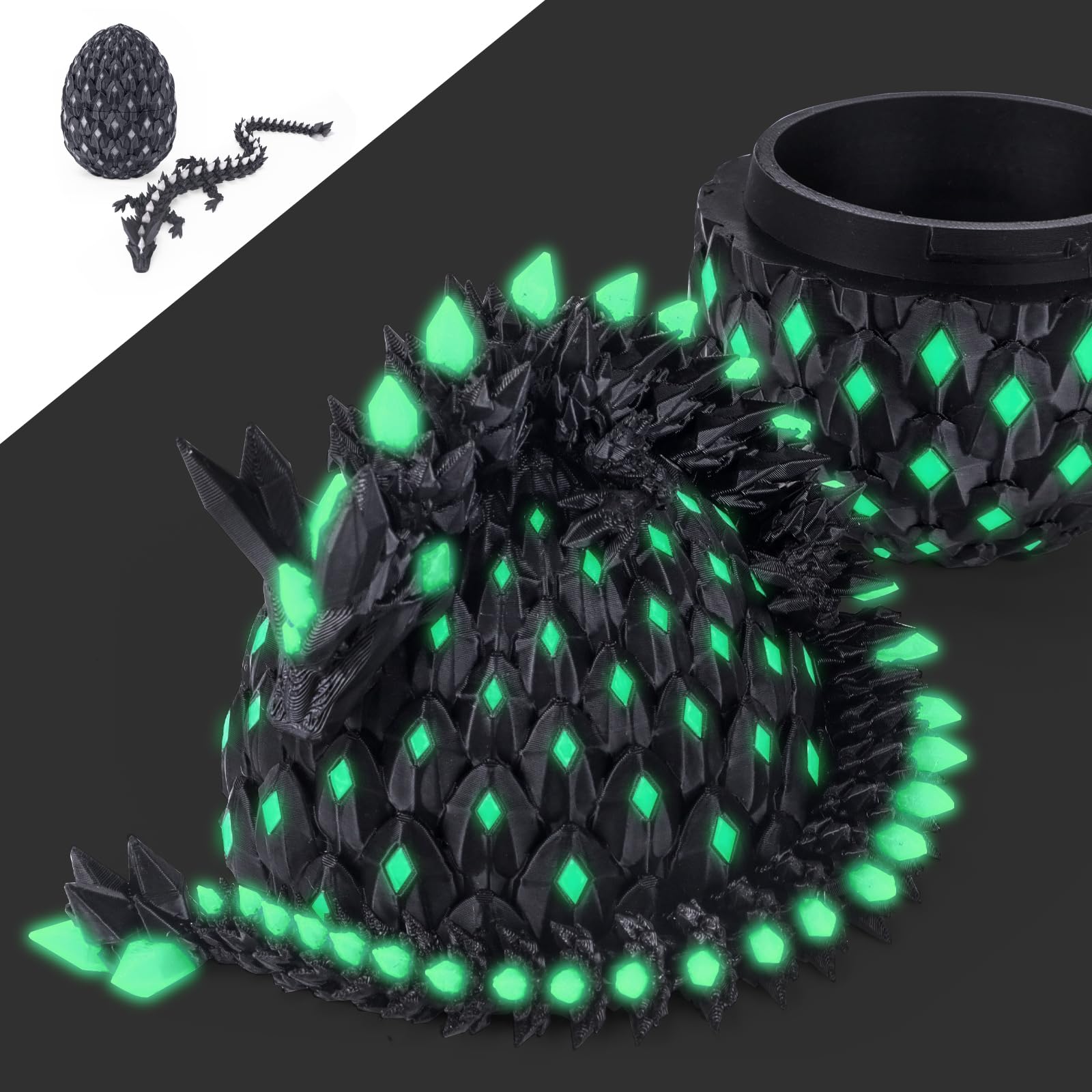Critigulf Detailed Artwork Dragon Egg doubles as art and glow piece.