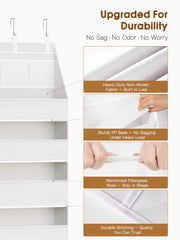Criusia over-the-door organizer mesh pockets front shows visibility and airflow for small items.