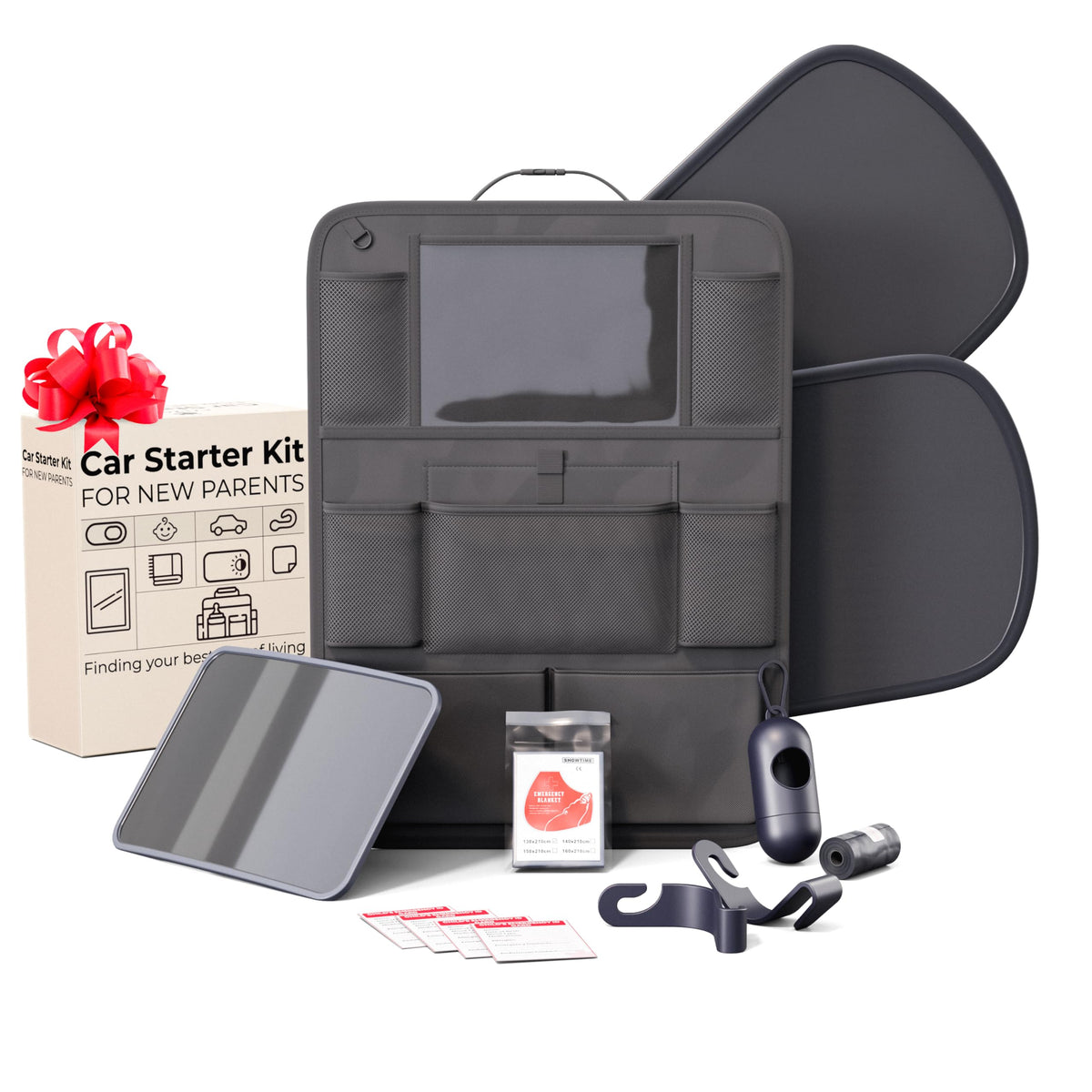Crivora backseat organizer keeps baby gear within reach on every ride.