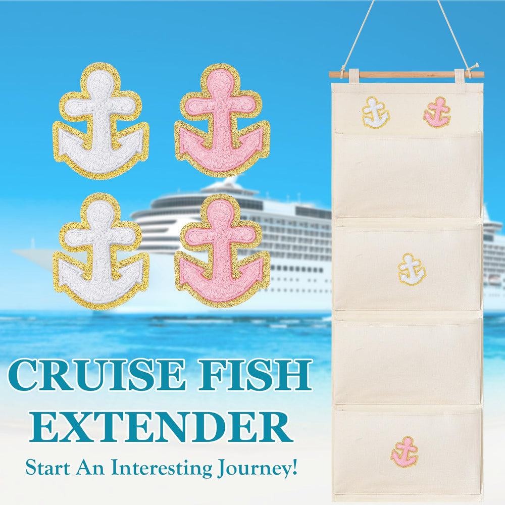 CroBlissful anchor patches pink and white add decorative flair