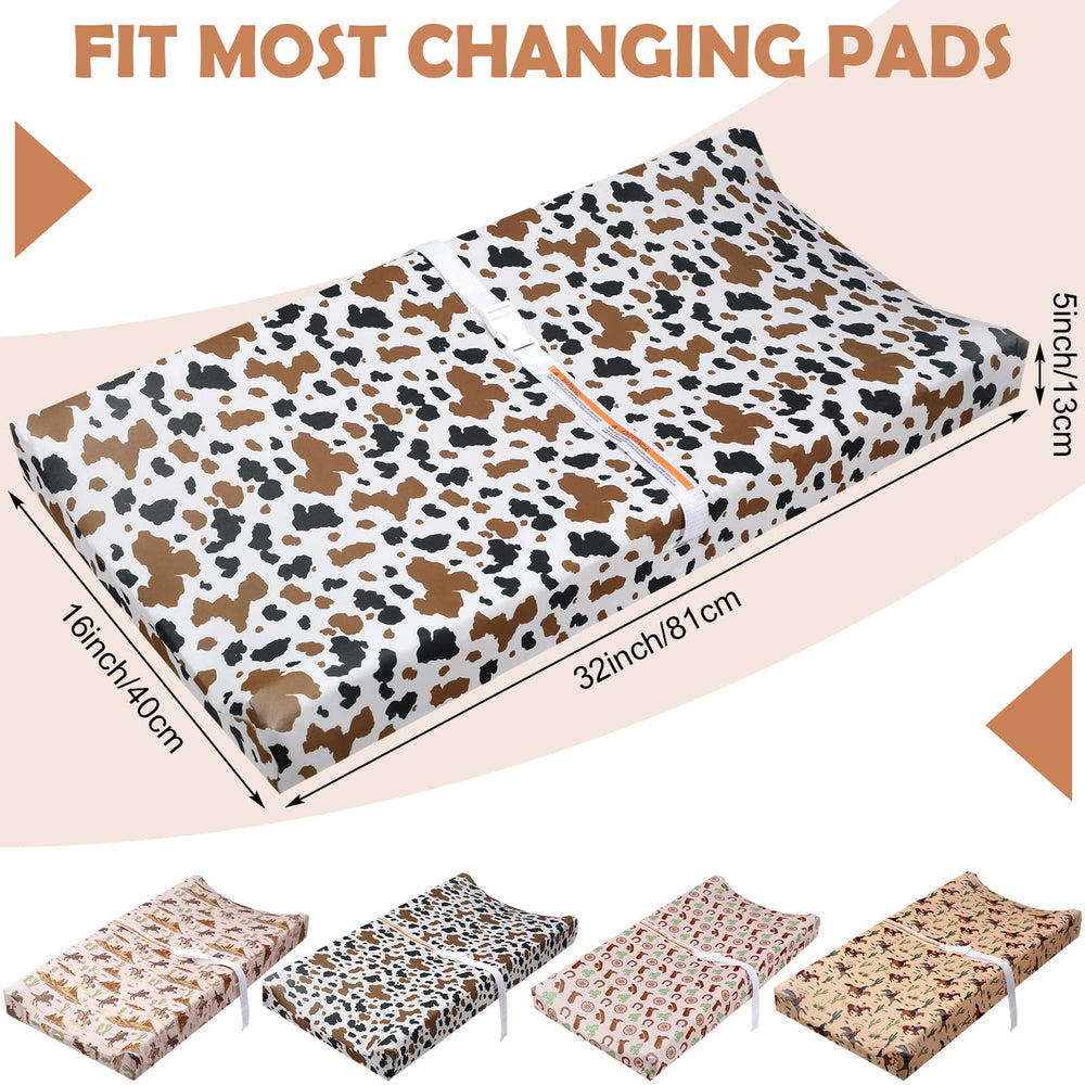 CroBlissful western-pattern changing pad cover—elastic stretch fit for standard pads.