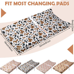 CroBlissful western-pattern changing pad cover—elastic stretch fit for standard pads.
