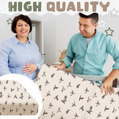 CroBlissful mallard pattern decor brightens nursery for peaceful daytime feeding and calming evenings.