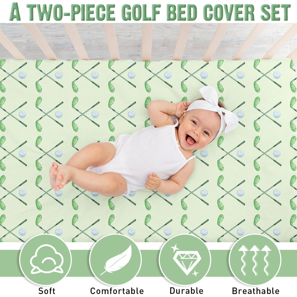 CroBlissful golf crib sheet durable through washing cycles.