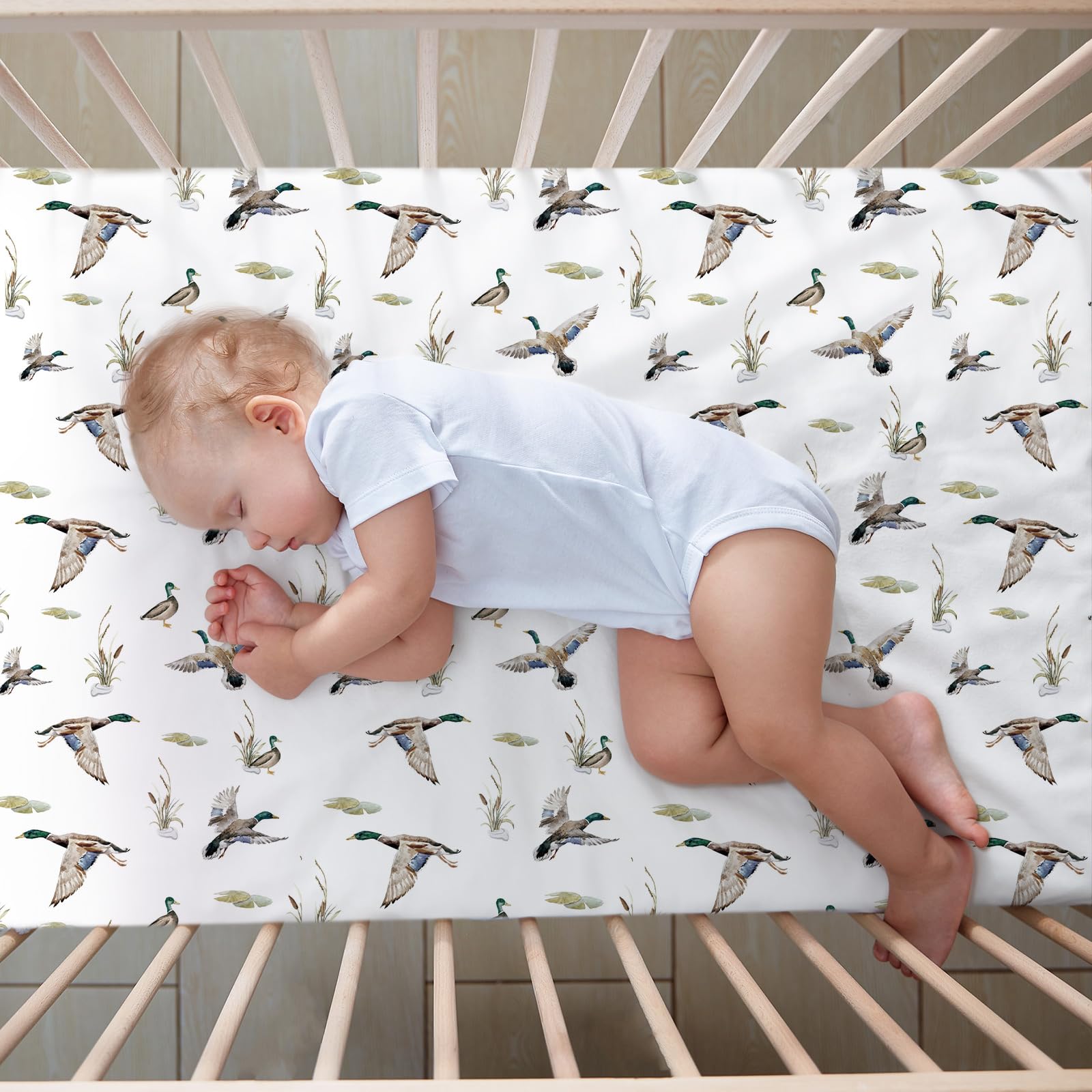 CroBlissful Mallard Duck green color tones for neutral nursery