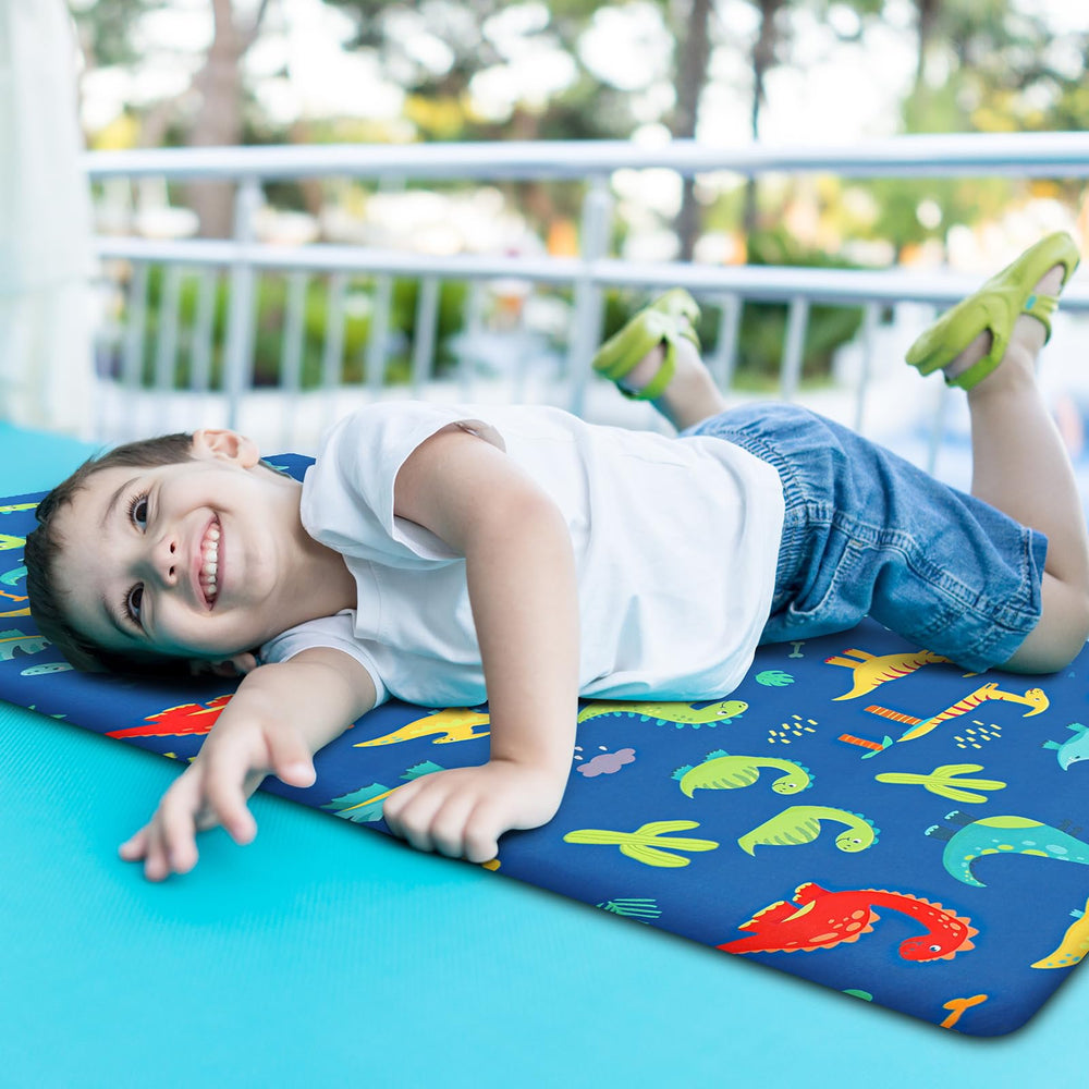 CroBlissful nap mat cover 2-pack illustrating easy backup and switches between uses
