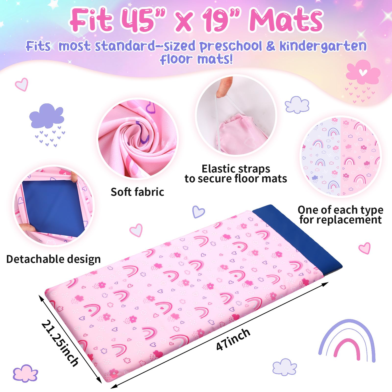 CroBlissful nap mat cover sewn flap design closeup shows secure, kid-friendly access.