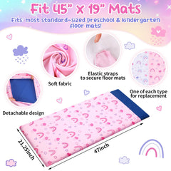 CroBlissful nap mat cover sewn flap design closeup shows secure, kid-friendly access.