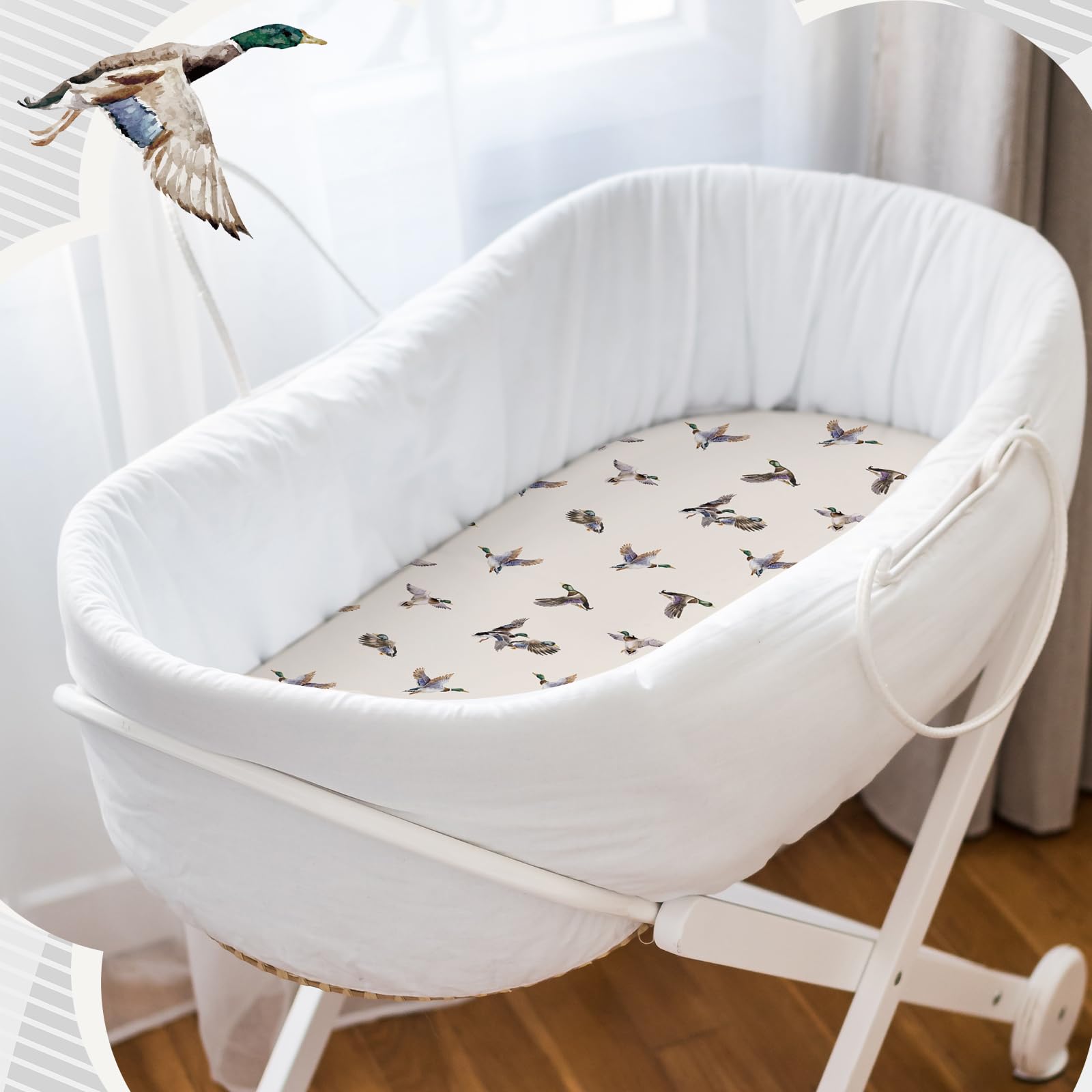CroBlissful stretchy bassinet sheets easy on off for quick changes
