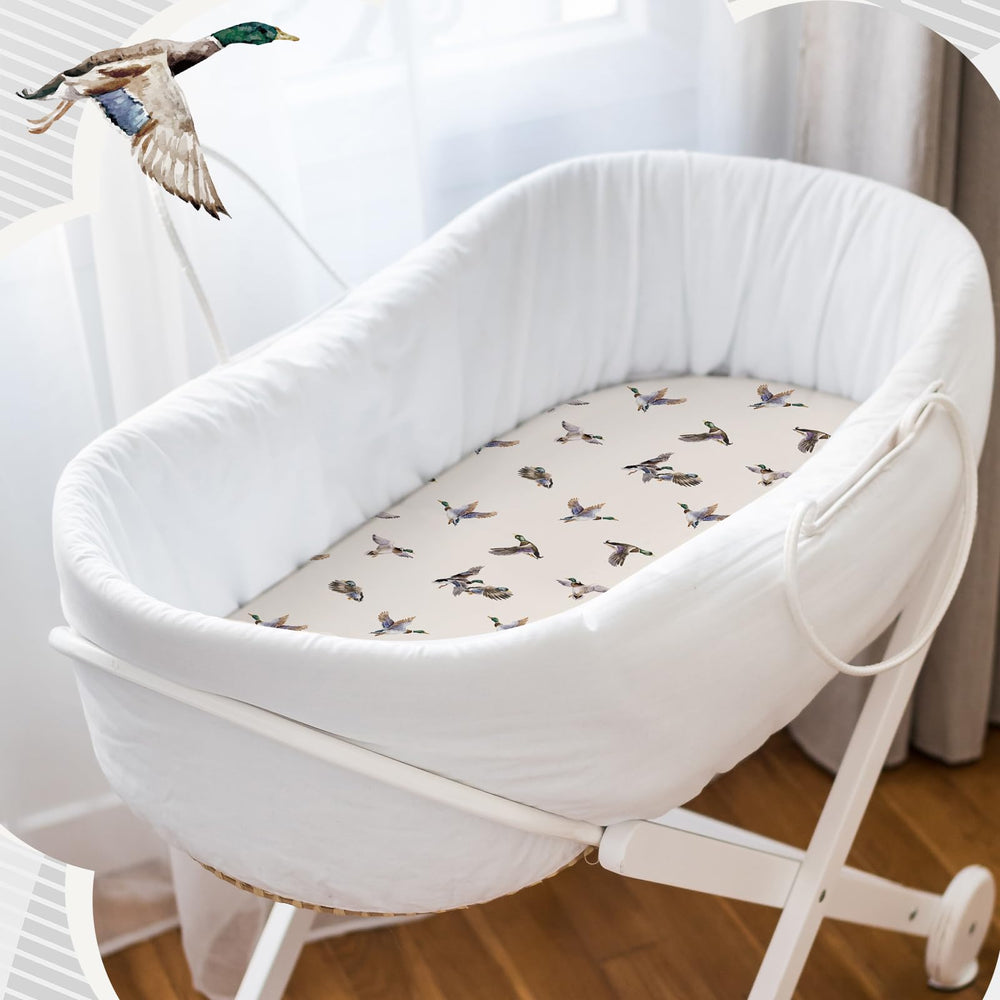 CroBlissful stretchy bassinet sheets easy on off for quick changes