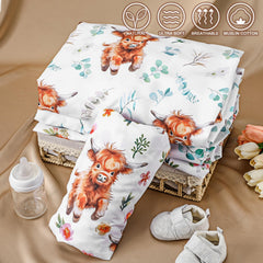 Croknit floral boho pattern changing pad cover enhances nursery style while being practical.