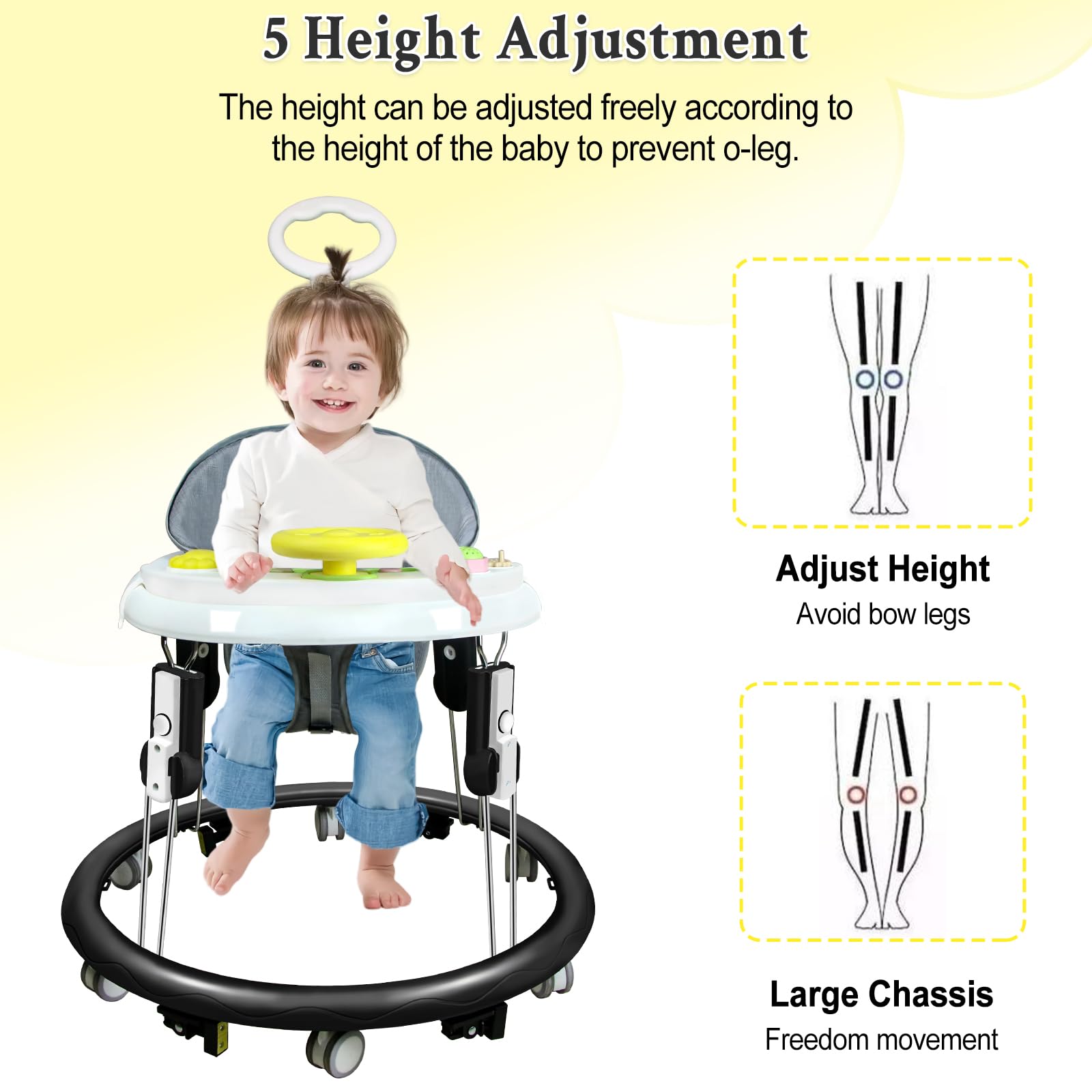 CROSDE detachable seat on walker enables easy cleaning and versatile seating.
