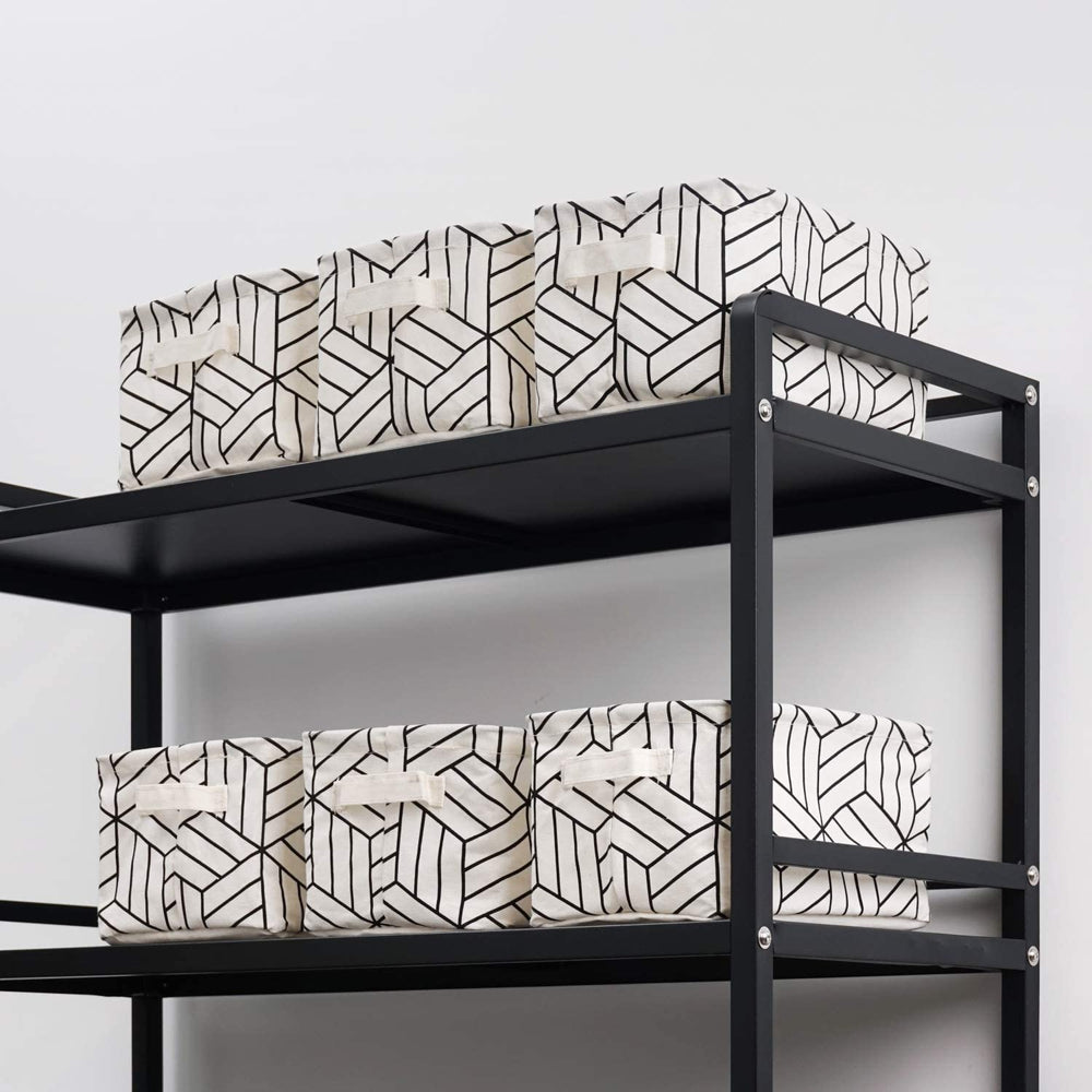CROWNED storage basket double-handles side view for easy transport.