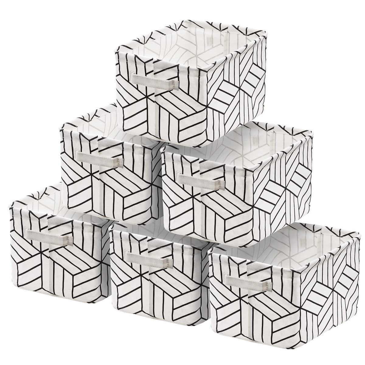 CROWNED storage basket foldable canvas-bin top view for desk organization.