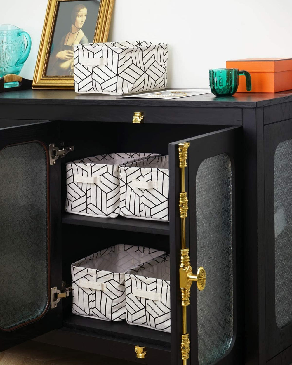 CROWNED storage basket size 11x8x6-3-inch example for versatile fitting.