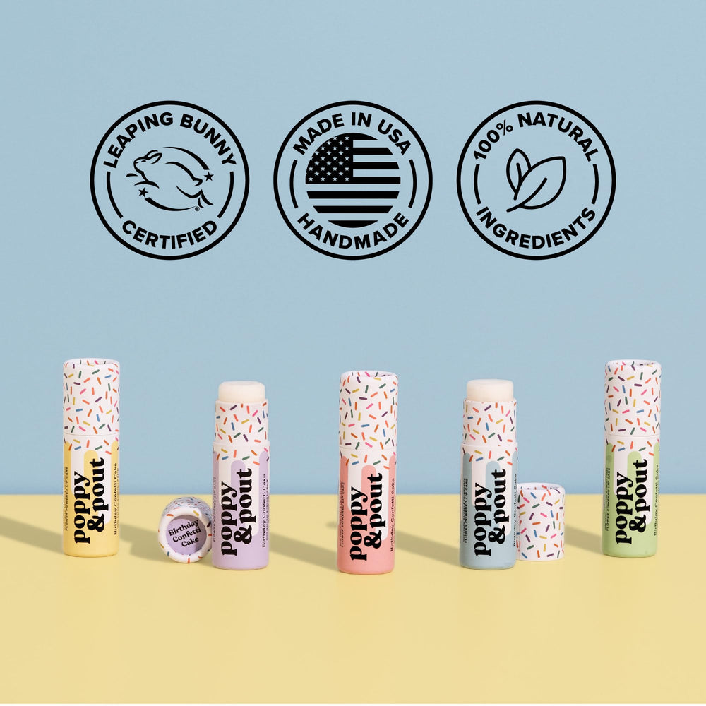Cruelty-free Poppy & Pout formula with Leaping Bunny certification.