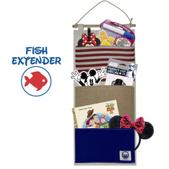 Cruise On fish extender decorated-pockets adds festive flair to gift exchanges.