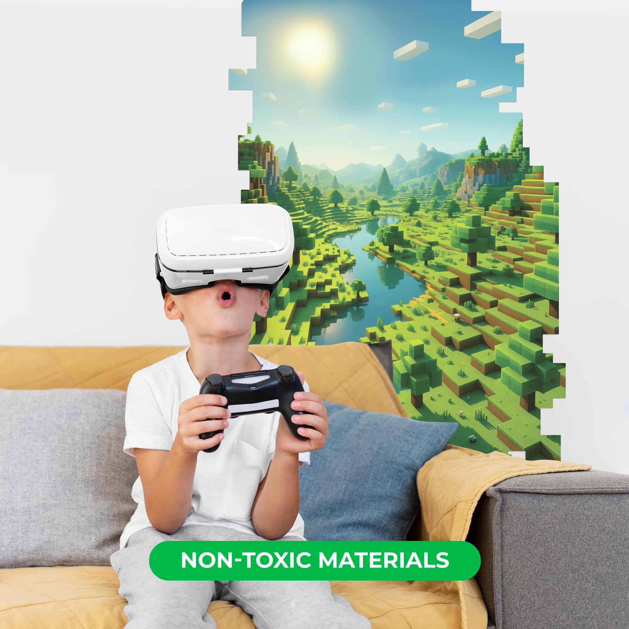 CRYPTONITE kids-room wall decal for playroom walls offers safe, non-toxic materials.