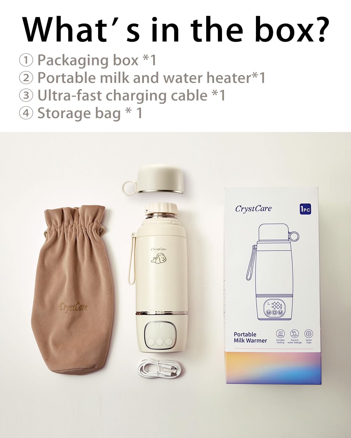 CrystCare leak-proof lid ensures travel-safe performance on car trips.