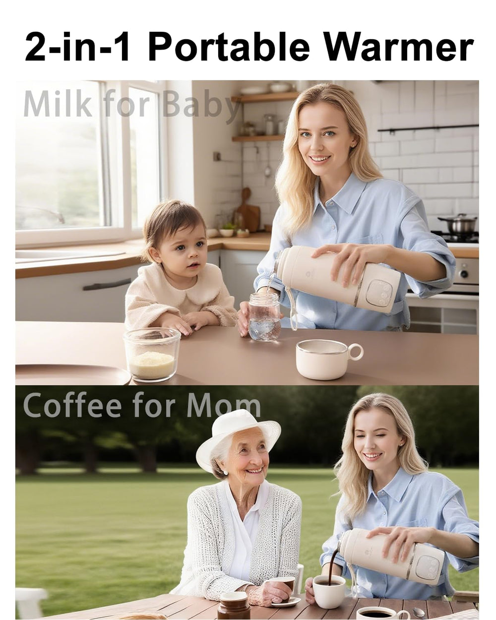 CrystCare with LED display shows precise temperature control for baby-friendly warming.