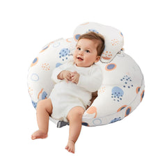 CrystCare nursing pillow with adjustable waist strap supports secure breastfeeding positions.