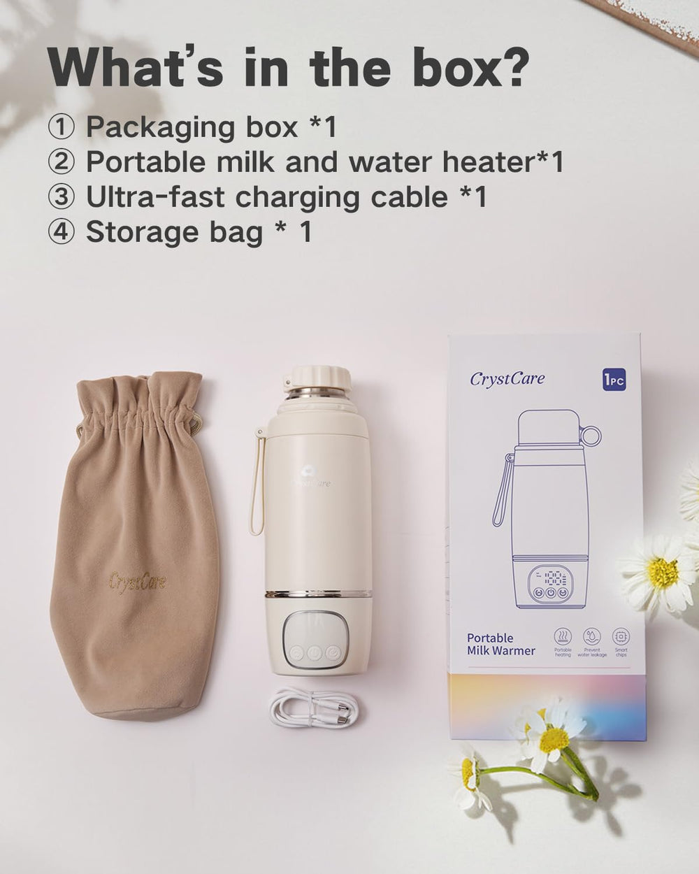 CrystCare 8-layer insulation keeps milk warm for hours during travel.