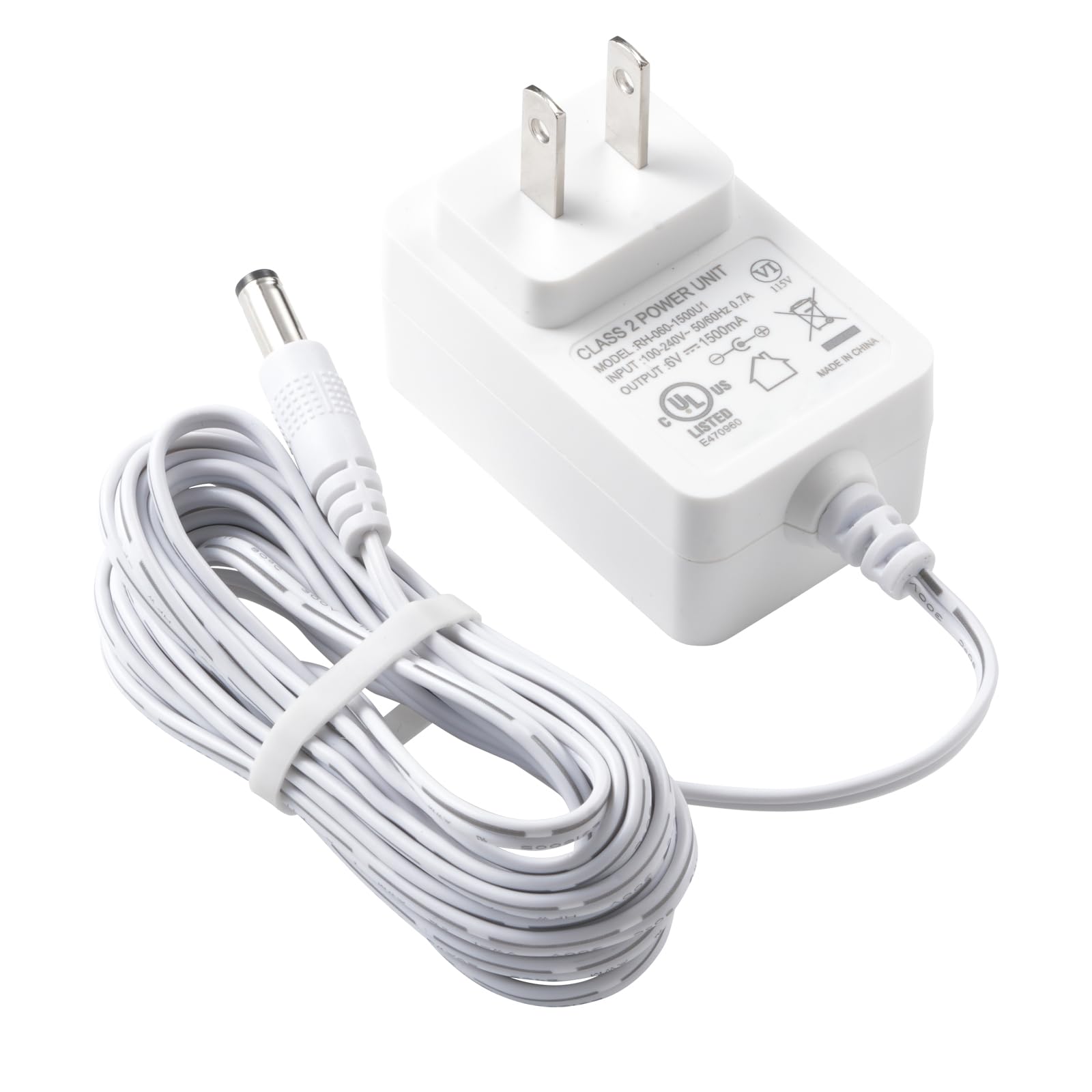 CSDWELL 6V cord replacement for a compatible baby swing (close-up).