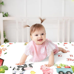 CSFOTO multi-function baby blanket serves as backdrop and crawl mat for playtime.