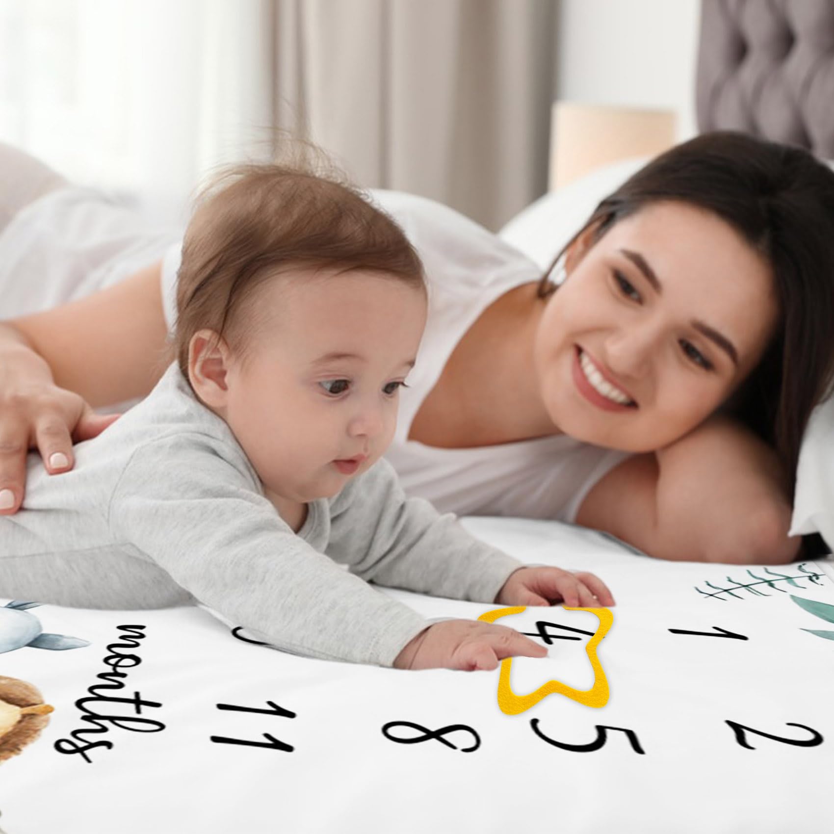 CSFOTO Jungle Animals baby backdrop 60x40 inches for milestone portraits