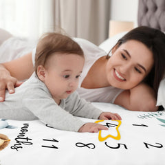 CSFOTO Jungle Animals baby backdrop 60x40 inches for milestone portraits