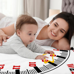CSFOTO Racing Car milestone blanket with decorative frames for lasting baby keepsake photos.