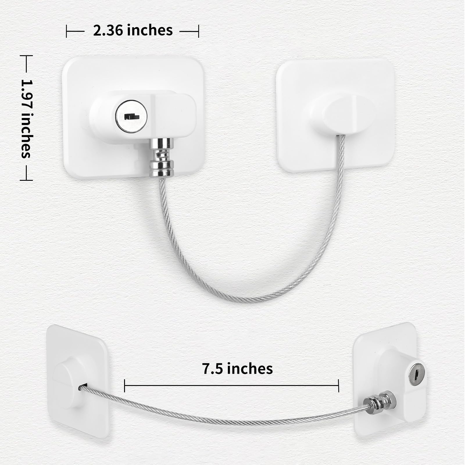 CTEOUNPT keyed cable lock focuses on safeguarding refrigerators and private items.