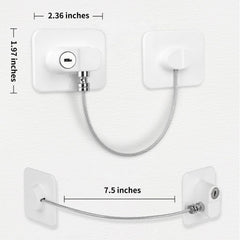 CTEOUNPT keyed cable lock focuses on safeguarding refrigerators and private items.