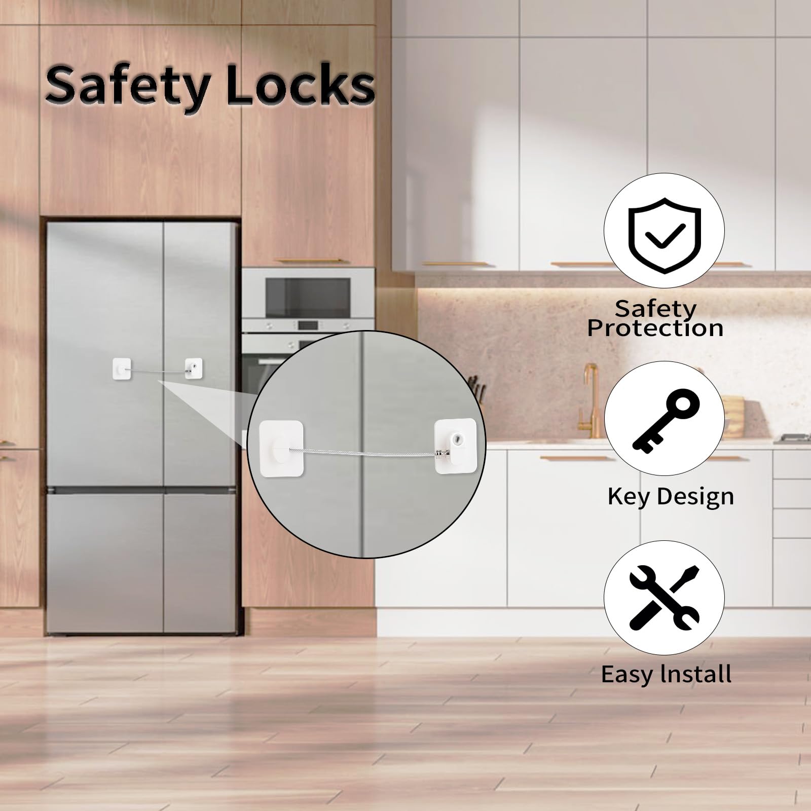 CTEOUNPT modern-design lock adds discreet security to your home storage.