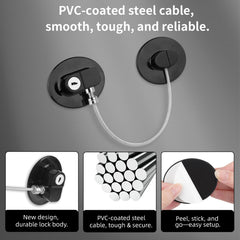 CTEOUNPT fridge lock with durable steel wire stays reliable through daily use.