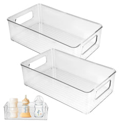 CTTZCKJ baby bottle organizer on shelf for tidy nursery storage