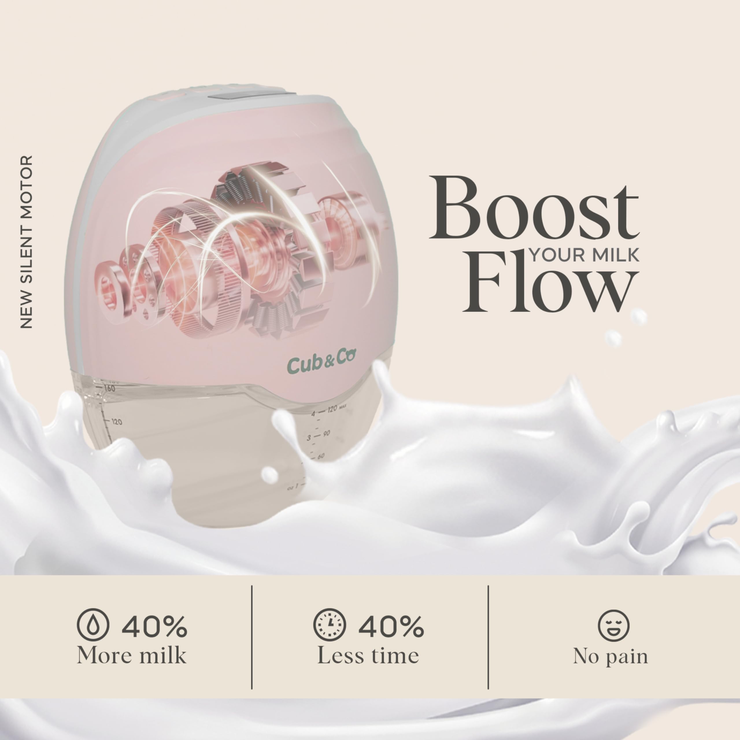 Cub & Co pump worn discreetly for comfortable pumping during work