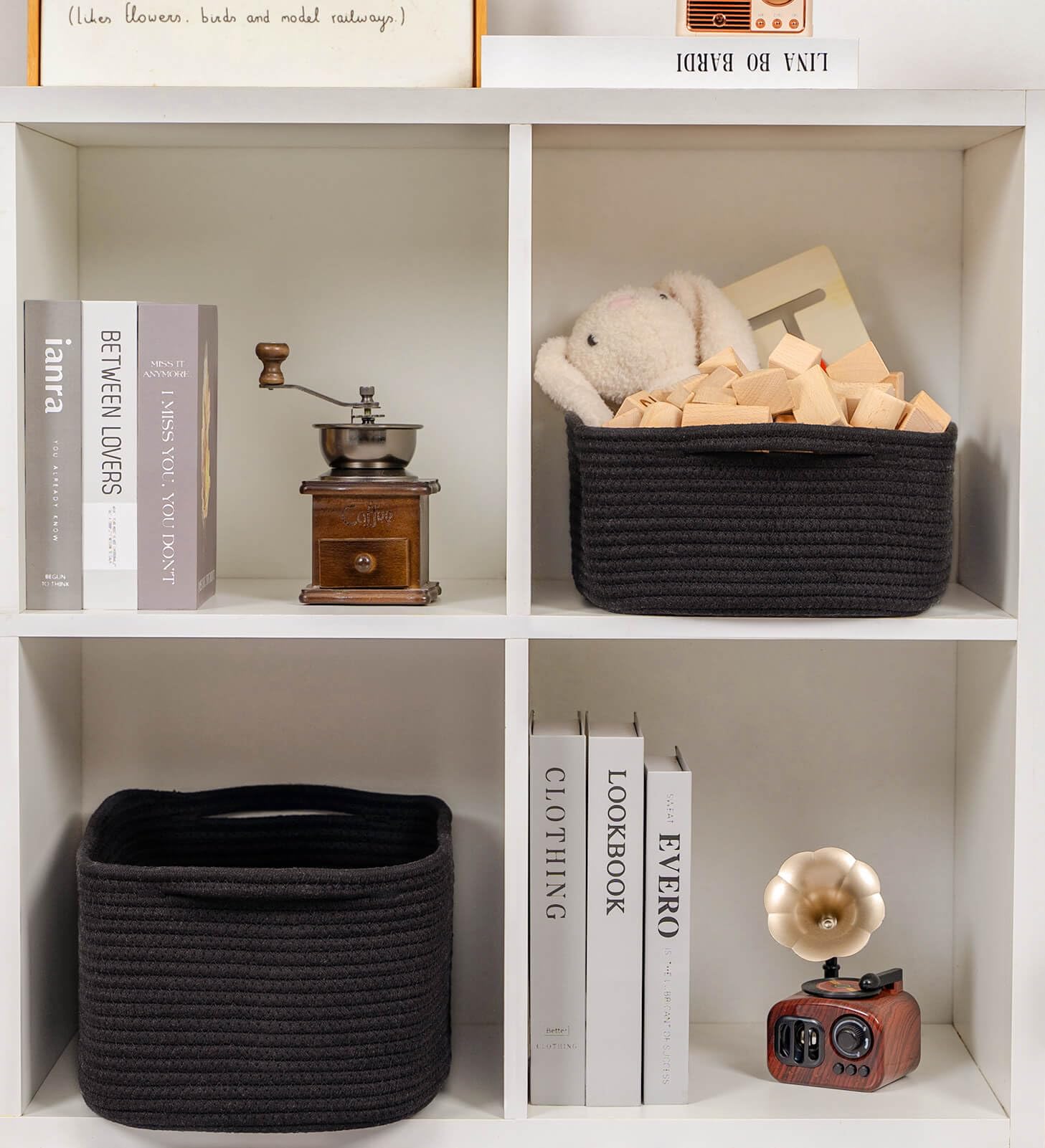 CubesLand Cube Storage Basket close cotton rope texture for sturdy storage