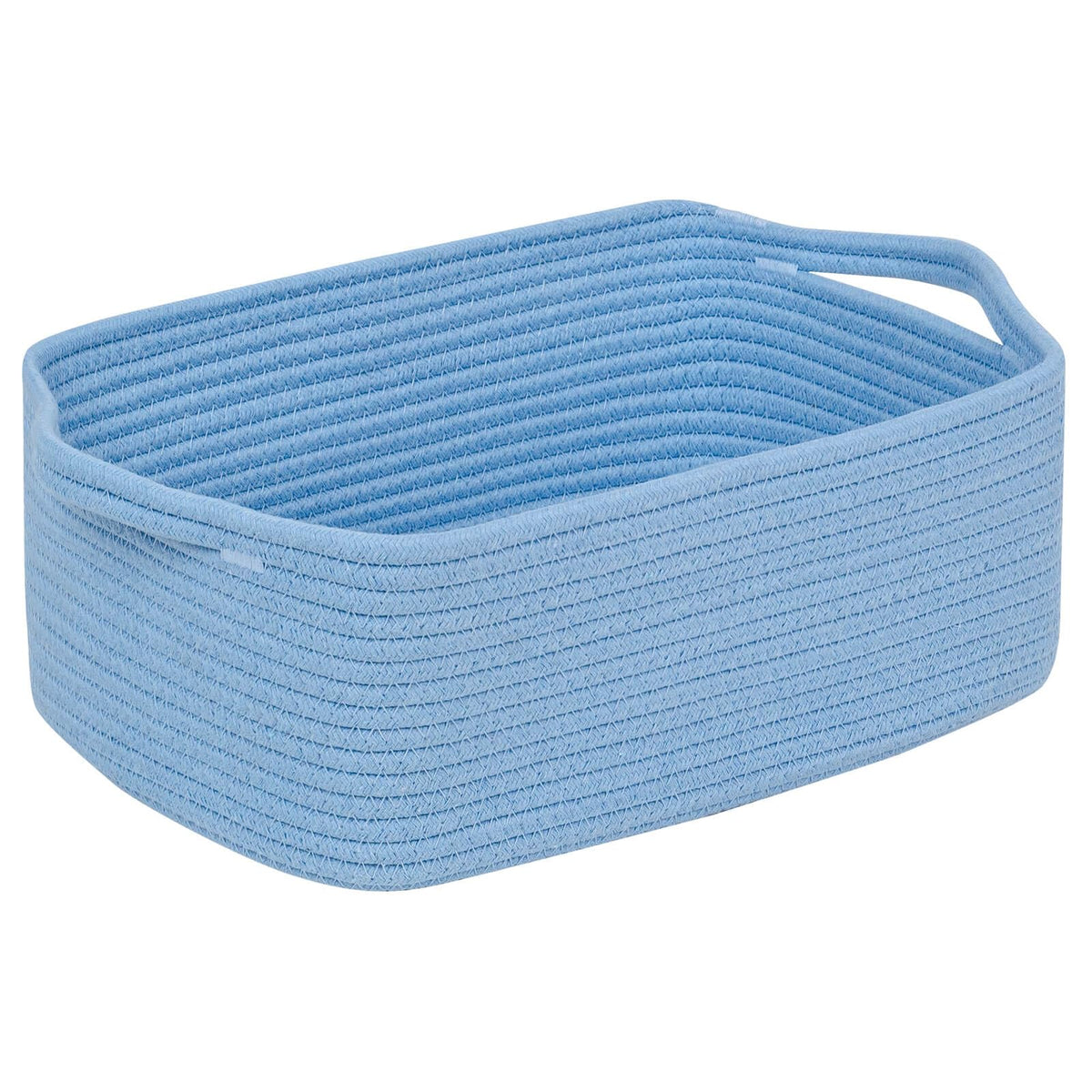 CubesLand cute and durable small cotton rope basket in rectangular shape for organization.
