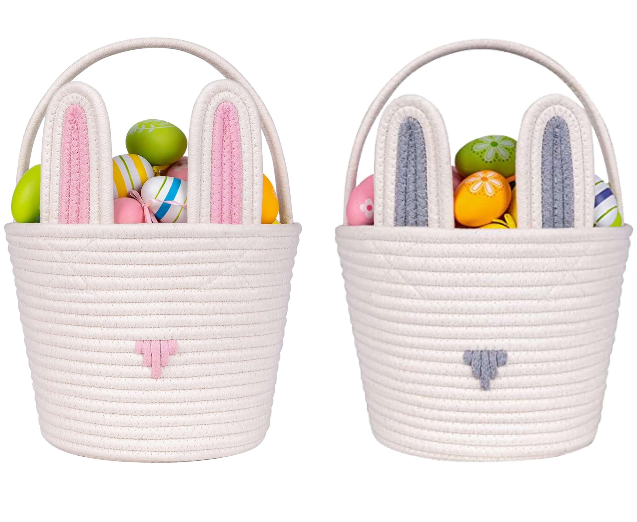 CubesLand Easter basket with handle shows kid-friendly design for easy egg hunts and carry.