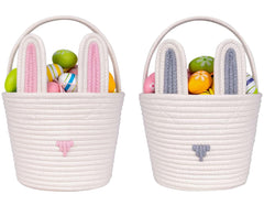 CubesLand Easter basket with handle shows kid-friendly design for easy egg hunts and carry.