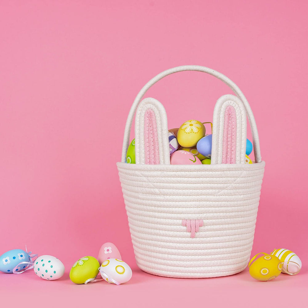 CubesLand Easter Bunny Basket colorful-design enhances festive home decor.
