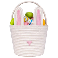 CubesLand Easter Bunny Basket with removable-ears ideal for egg hunts.