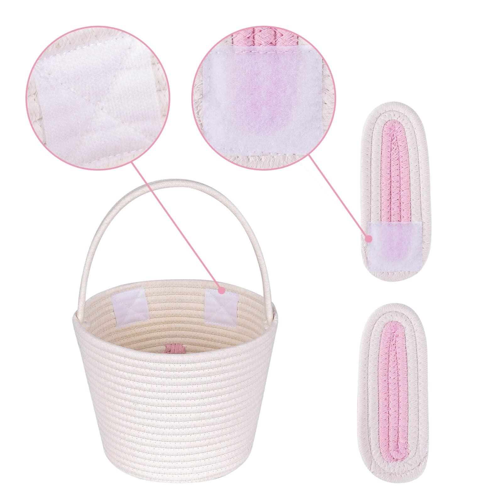 CubesLand Easter Bunny Basket soft-skin-friendly material is gentle on little hands.