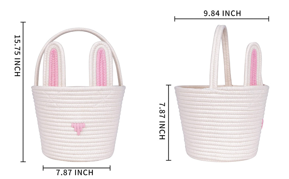 CubesLand kids-easter-basket side view emphasizes stability and roomy interior for eggs.