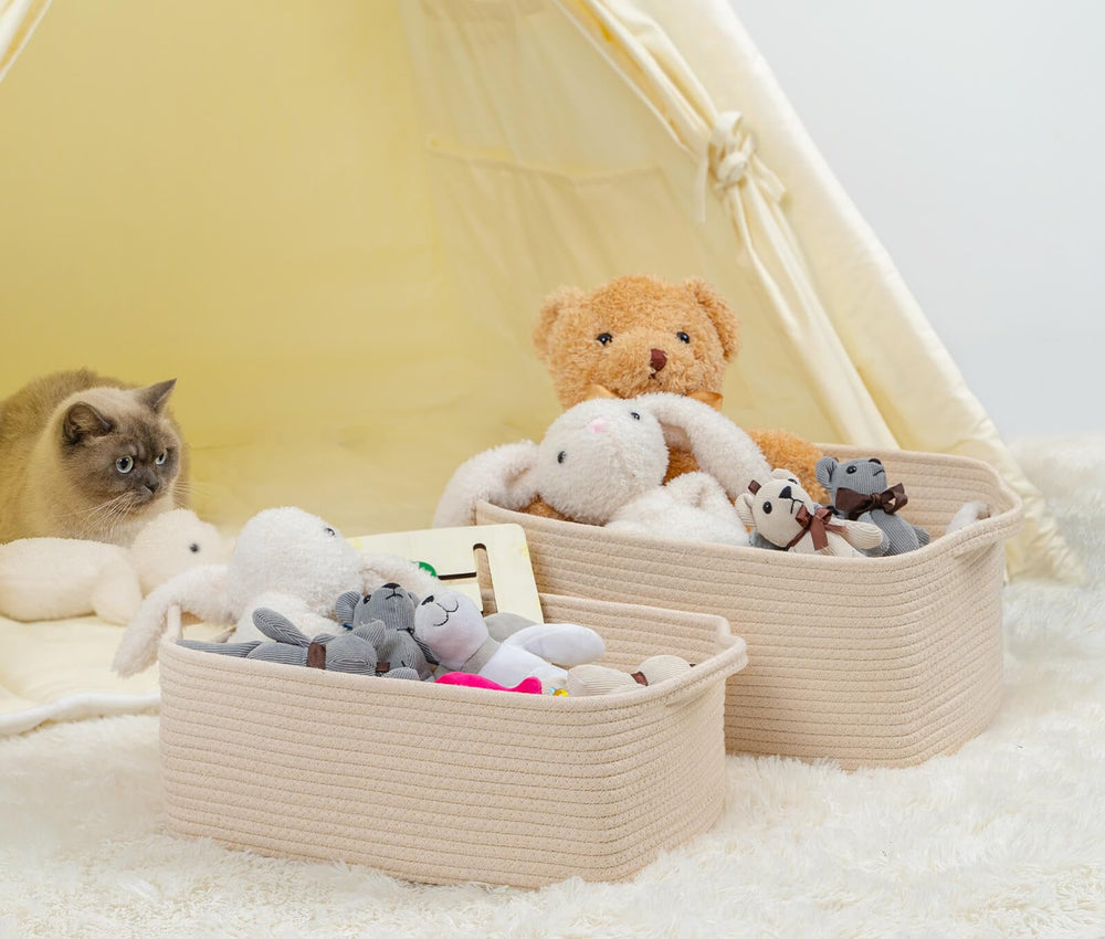 CubesLand nursery storage basket keeps baby toys and essentials within reach.