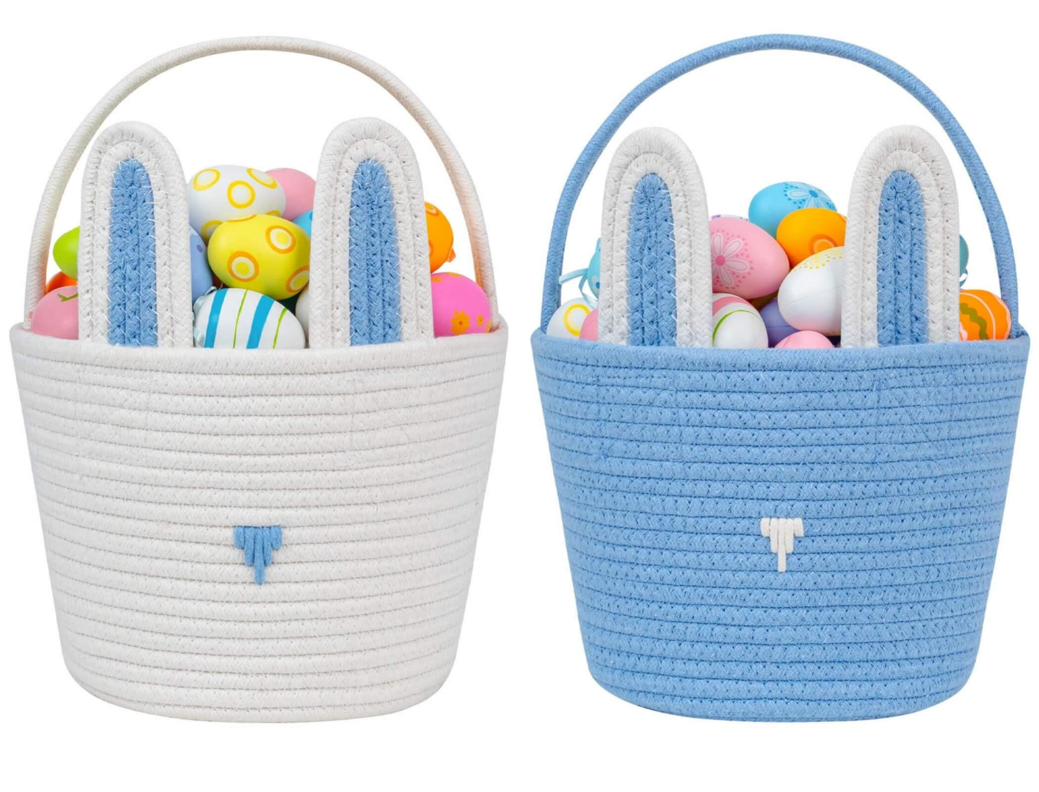 CubesLand 2-piece empty Easter basket set front view for organized egg hunts