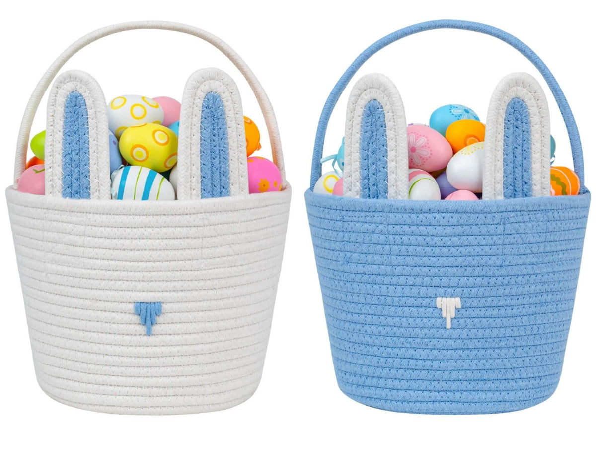 CubesLand 2-piece empty Easter basket set front view for organized egg hunts