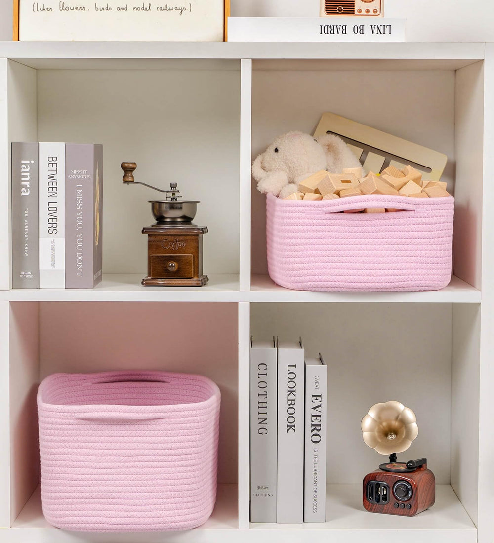 CubesLand basket with handles designed for easy pull-out from cubbies