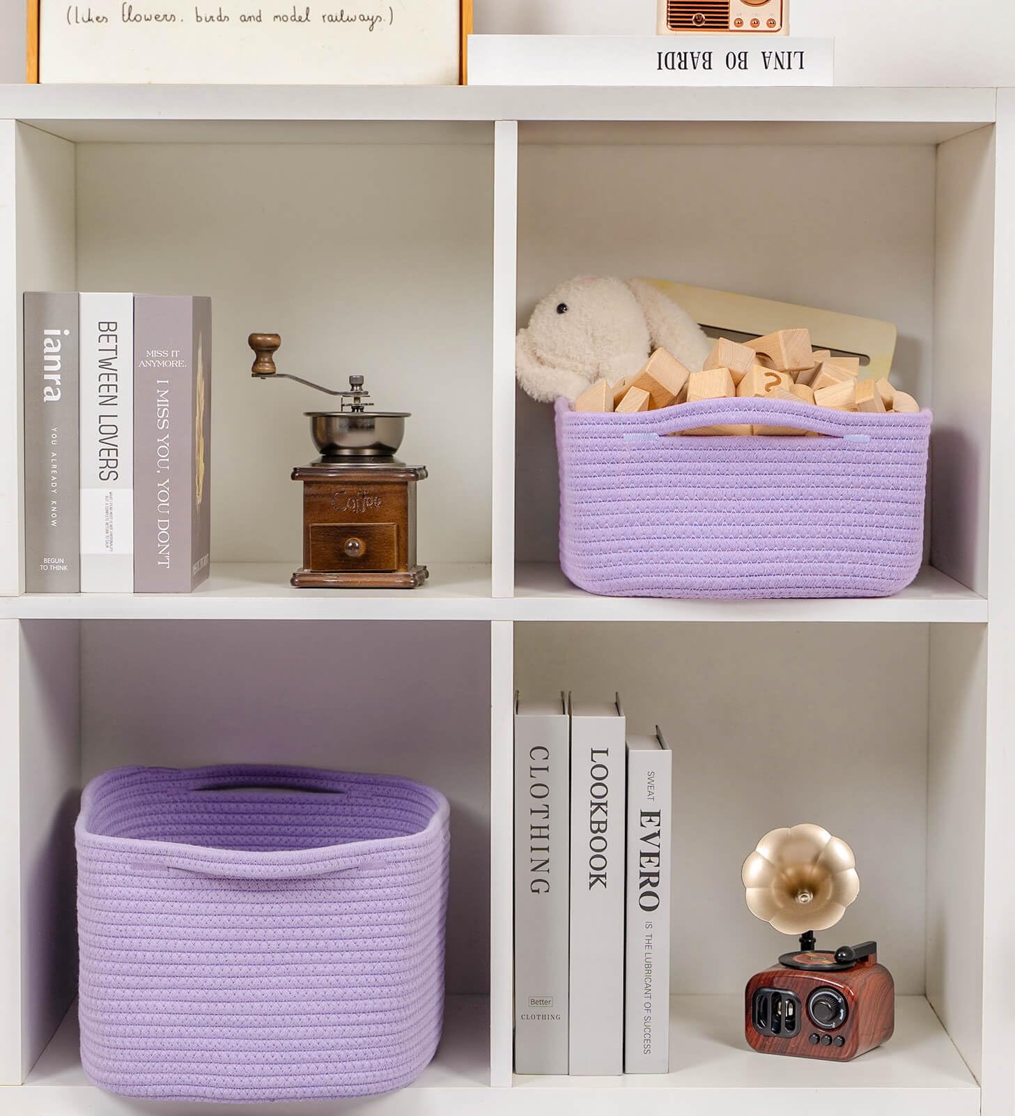 CubesLand cube storage organizer basket closeup weave texture, soft yet durable cotton rope
